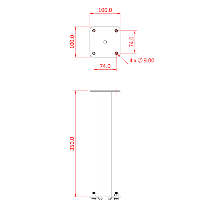 Studio Rail 60Extension Brackets Doughty Engineering