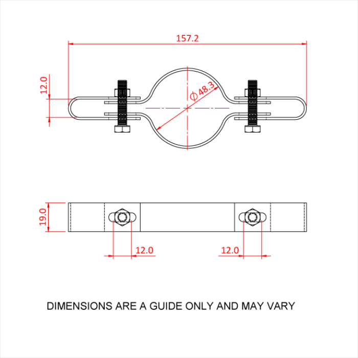 Pipeclamp Mesh Panel Clips Double – Doughty Engineering