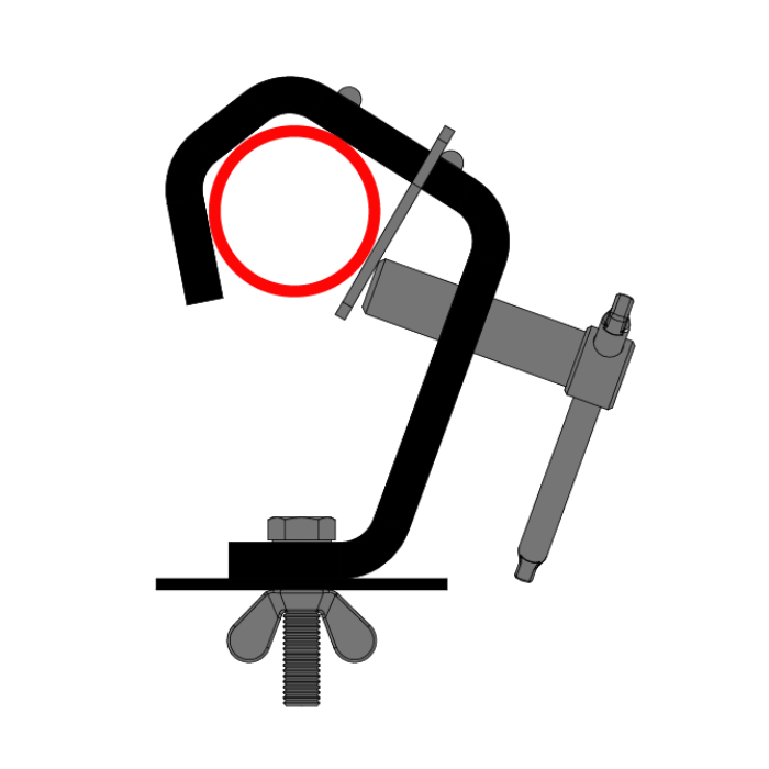 Heavy Duty Universal Hook Clamp c/w Protector Plate Doughty Engineering